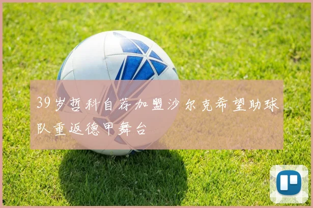 39岁哲科自荐加盟沙尔克希望助球队重返德甲舞台