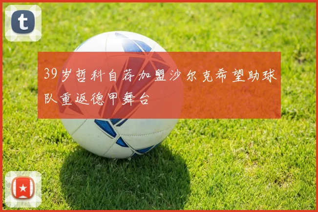 39岁哲科自荐加盟沙尔克希望助球队重返德甲舞台